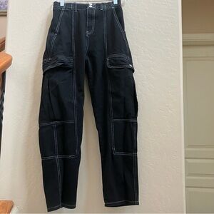Women’s Black Cargo Carpenter Pants XS